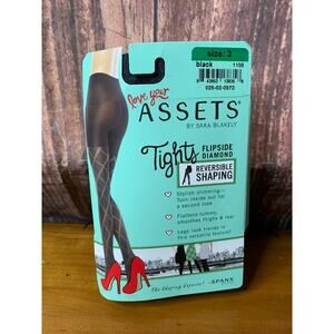 Assets by Sara‎ Blakely Shaping Tights Size3 Black Reversible